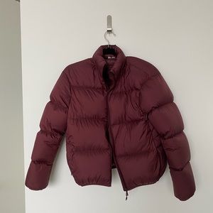 UNIQLO Wine Cropped Puffer